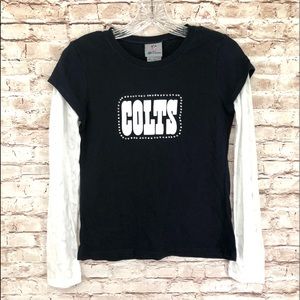 NFL Indianapolis Colts Girl’s Youth Bling Top Size 12/14 EUC